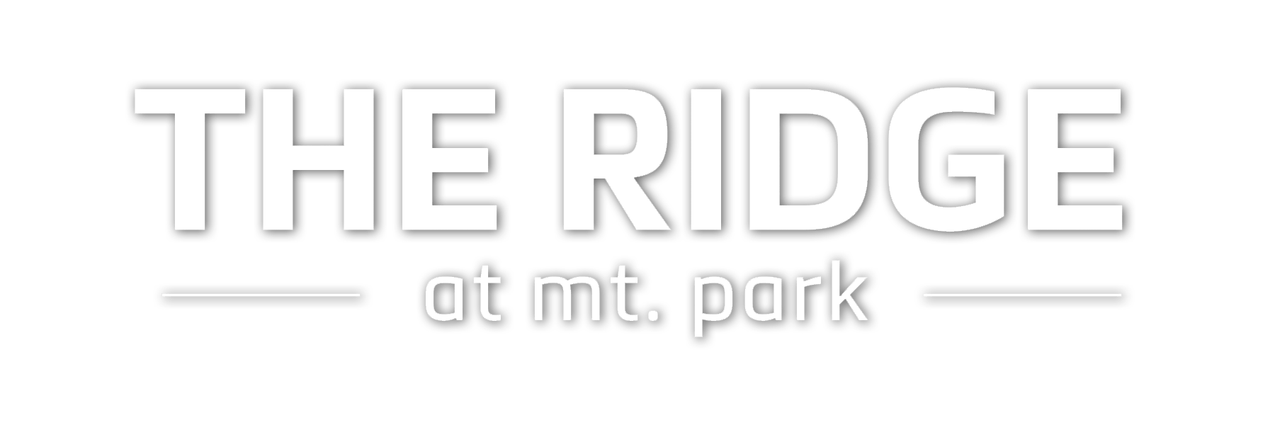 The Ridge at Mt. Park logo on a green background.
